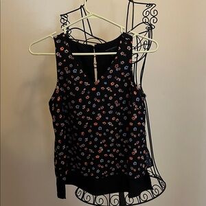 Banana Republic Black Floral Tank